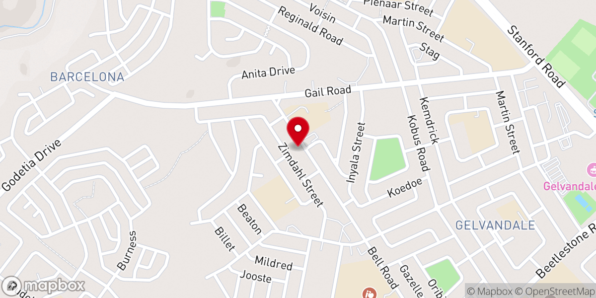 Map showing location of New Apostolic Church Gelvandale