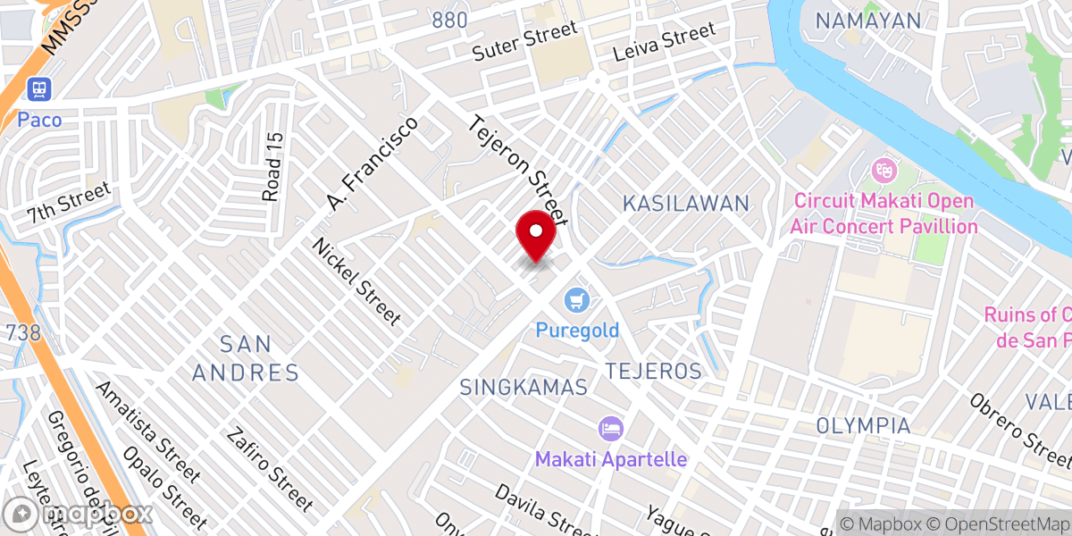Map showing location of Sampaguita Christian Church