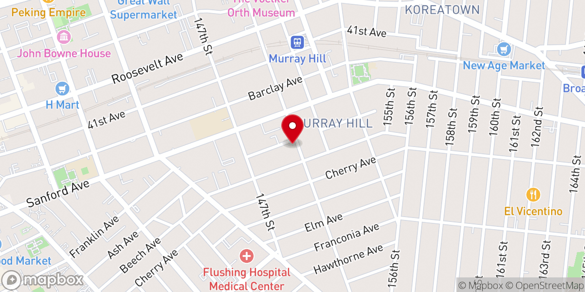 Map showing location of The Church of Grace to Fujianese