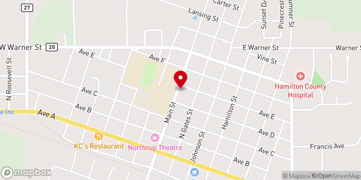 Map showing location of First United Methodist Church