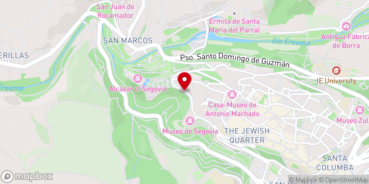Map showing location of Muralla de Segovia