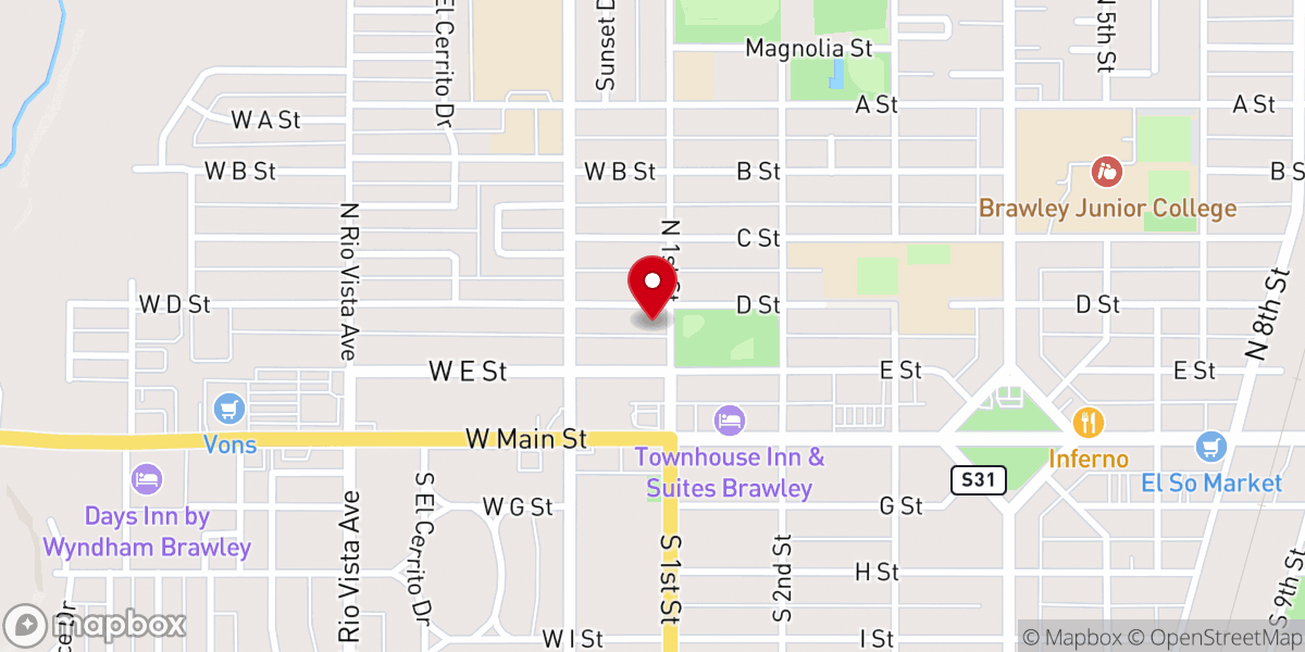 Map showing location of Trinity Lutheran Church