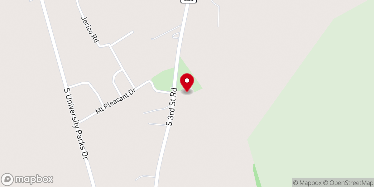 Map showing location of Mt. Pleasant Baptist Church