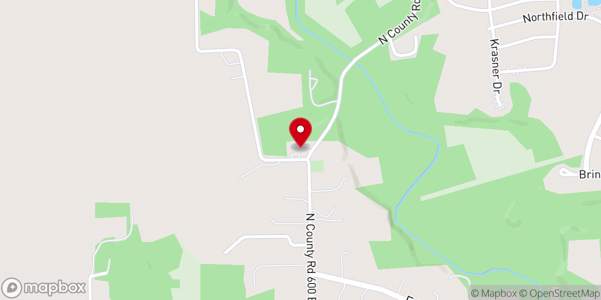 Map showing location of White Lick Presbyterian Church