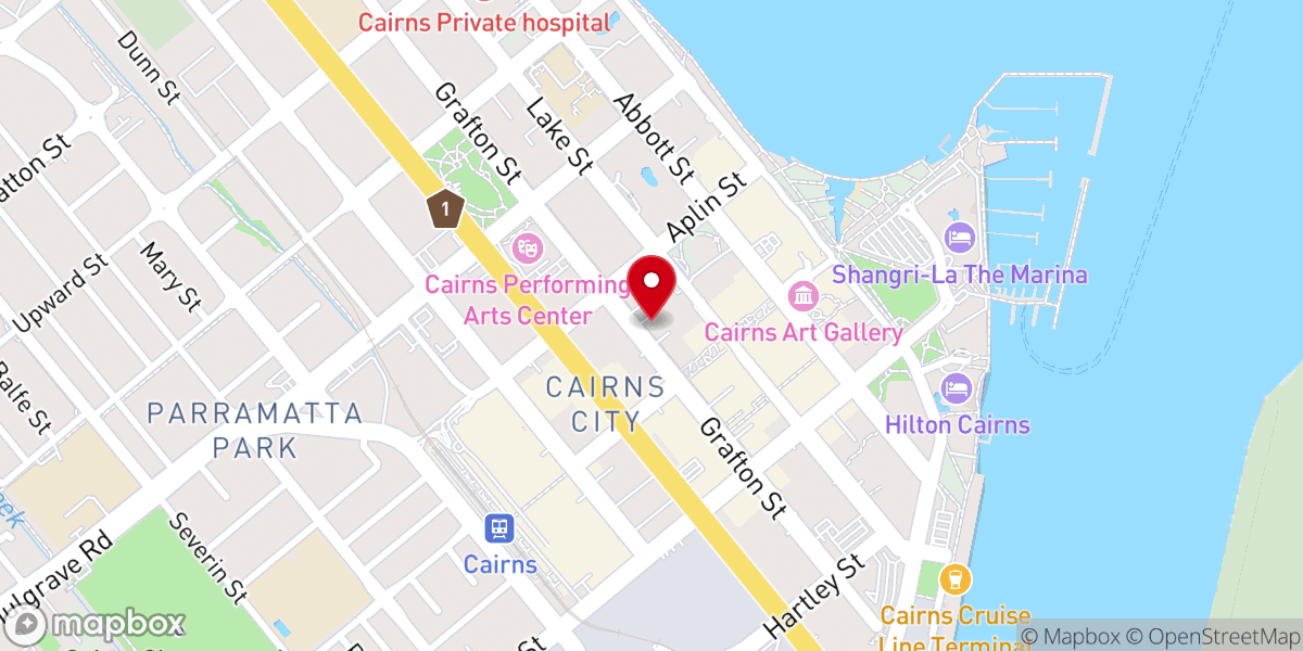 Map showing location of Calvary Christian Church Cairns