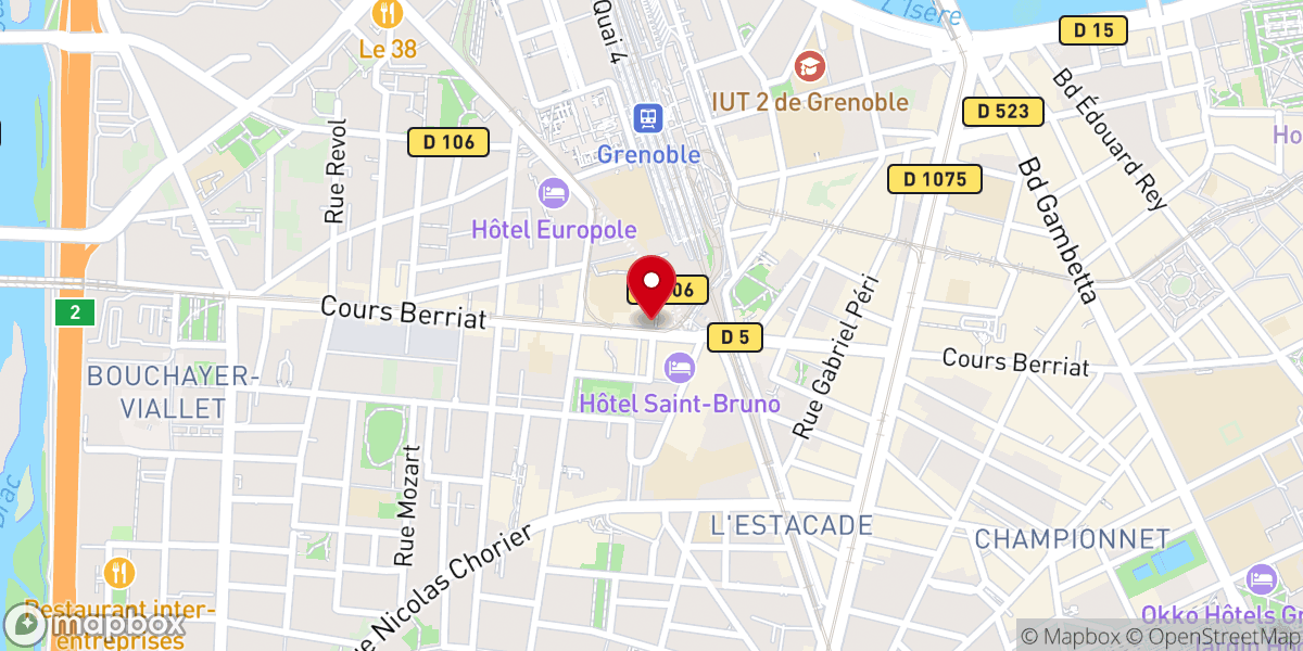 Map showing location of Accueil Chretien