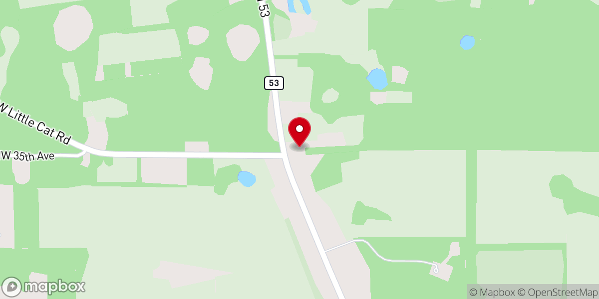 Map showing location of Evergreen Missionary Baptist