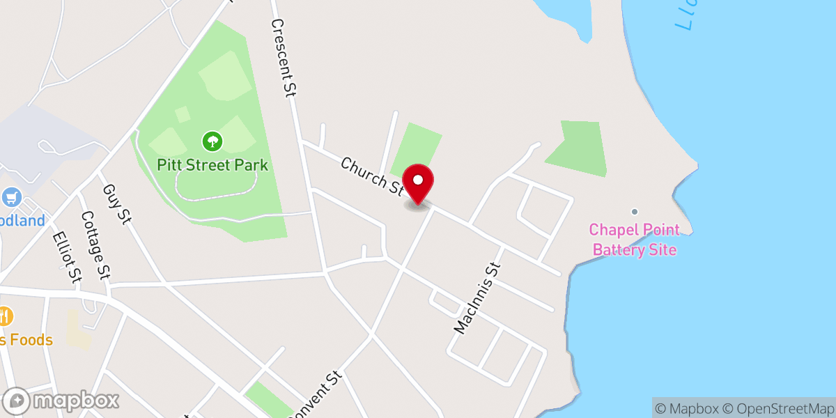 Map showing location of Notre Dame Convent