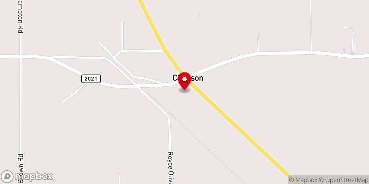 Map showing location of Grace Baptist Church