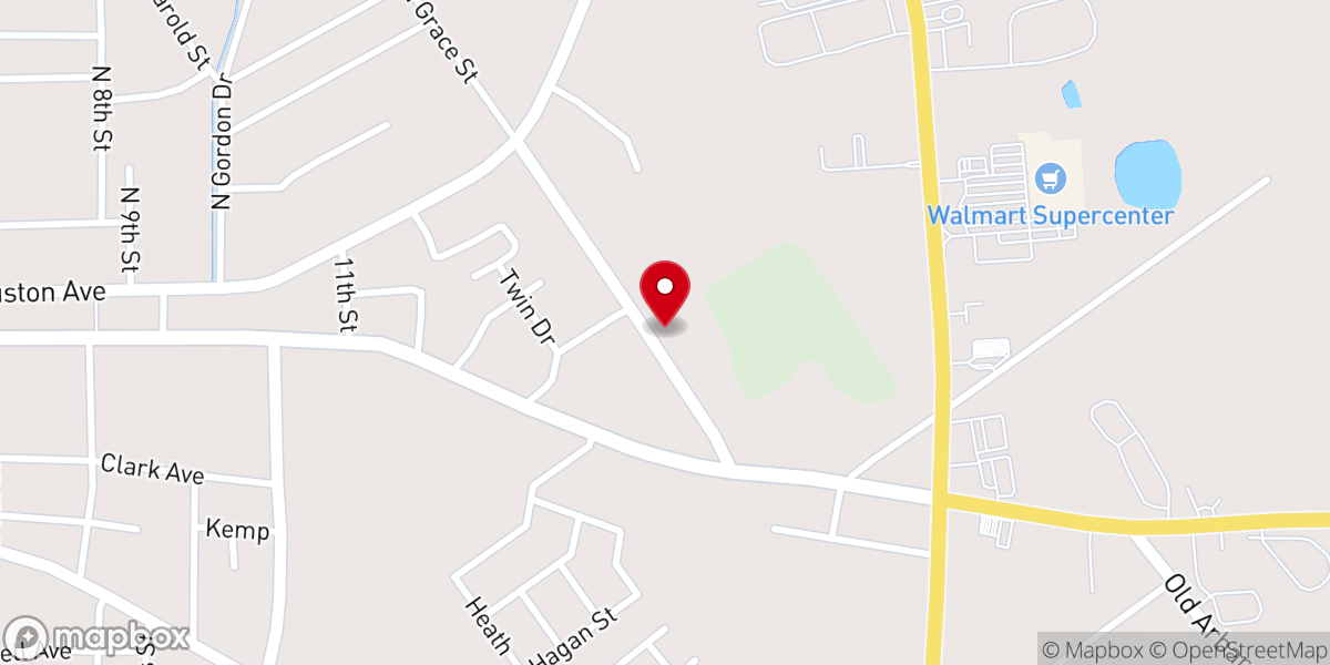 Map showing location of Grace Street Church of Christ