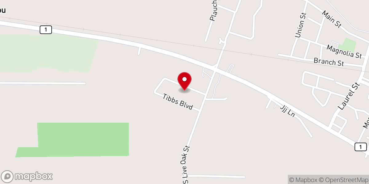 Map showing location of Tree of Calvary Baptist Church