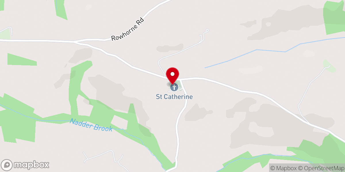 Map showing location of St Catherine Church