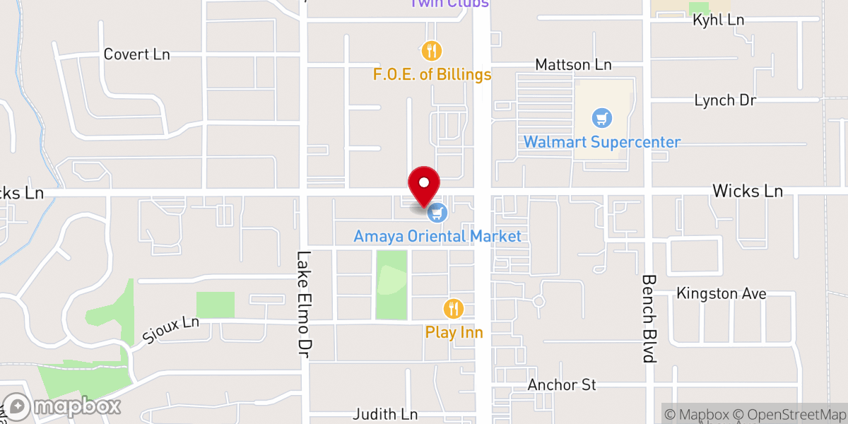 Map showing location of Charity Baptist Church