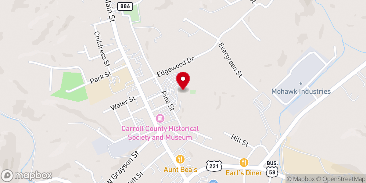 Map showing location of Carroll County Sheriff's Office