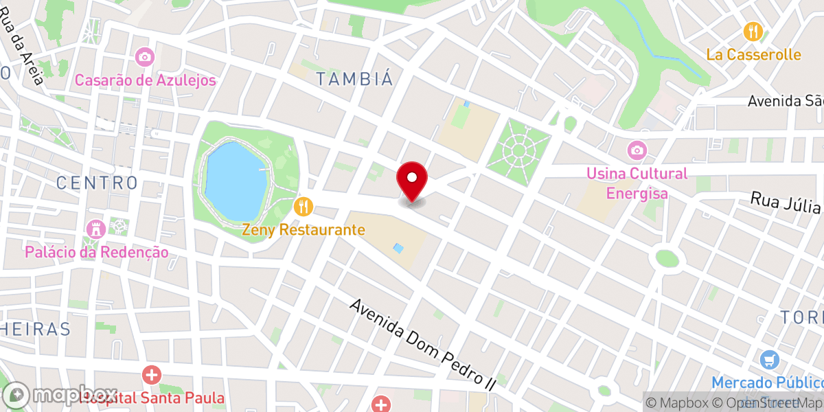 Map showing location of Primeira Igreja Batista - Templo Central