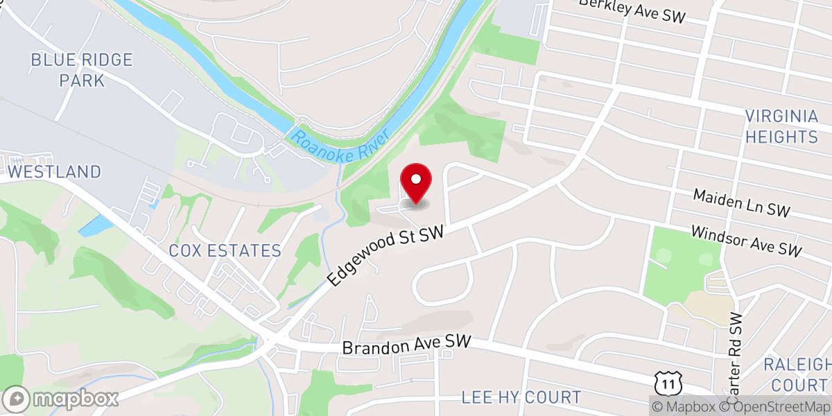 Map showing location of Grace Church