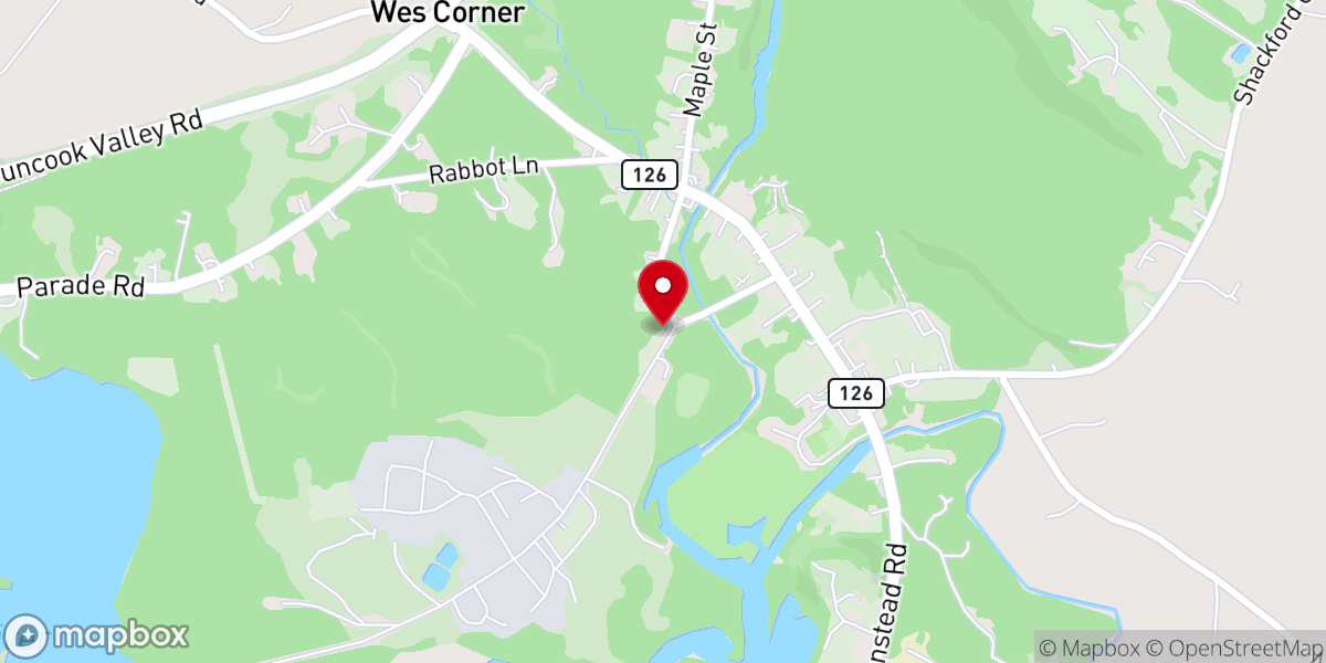 Map showing location of Barnstead Food Pantry