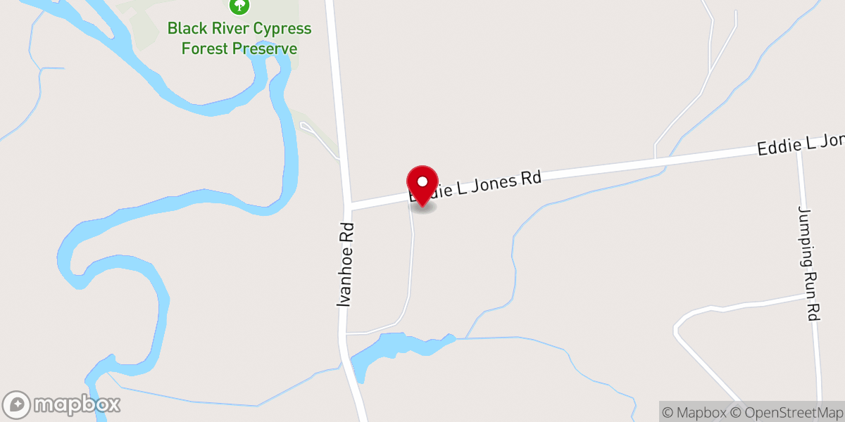 Map showing location of Ivanhoe Baptist Church
