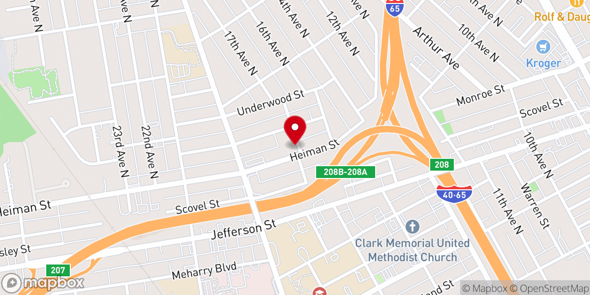 Map showing location of St. Vincent De Paul Church
