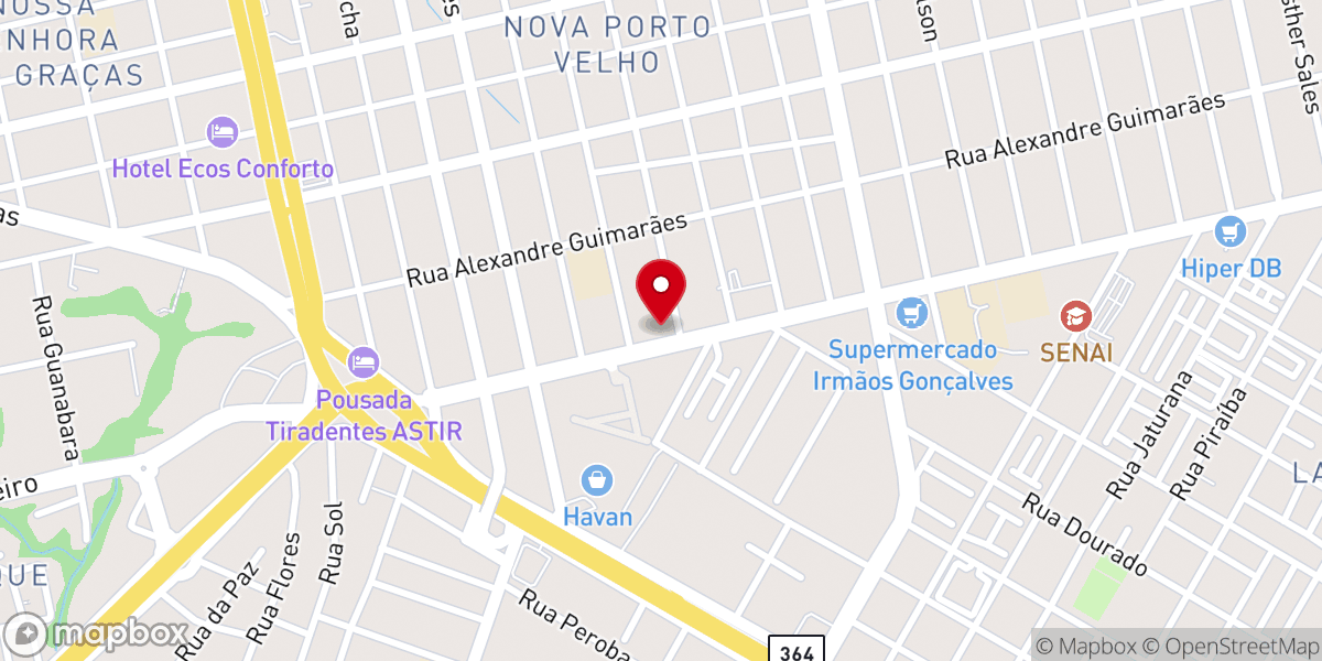 Map showing location of Igreja Shalon