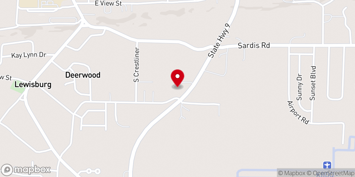 Map showing location of Deerwood Assembly of God