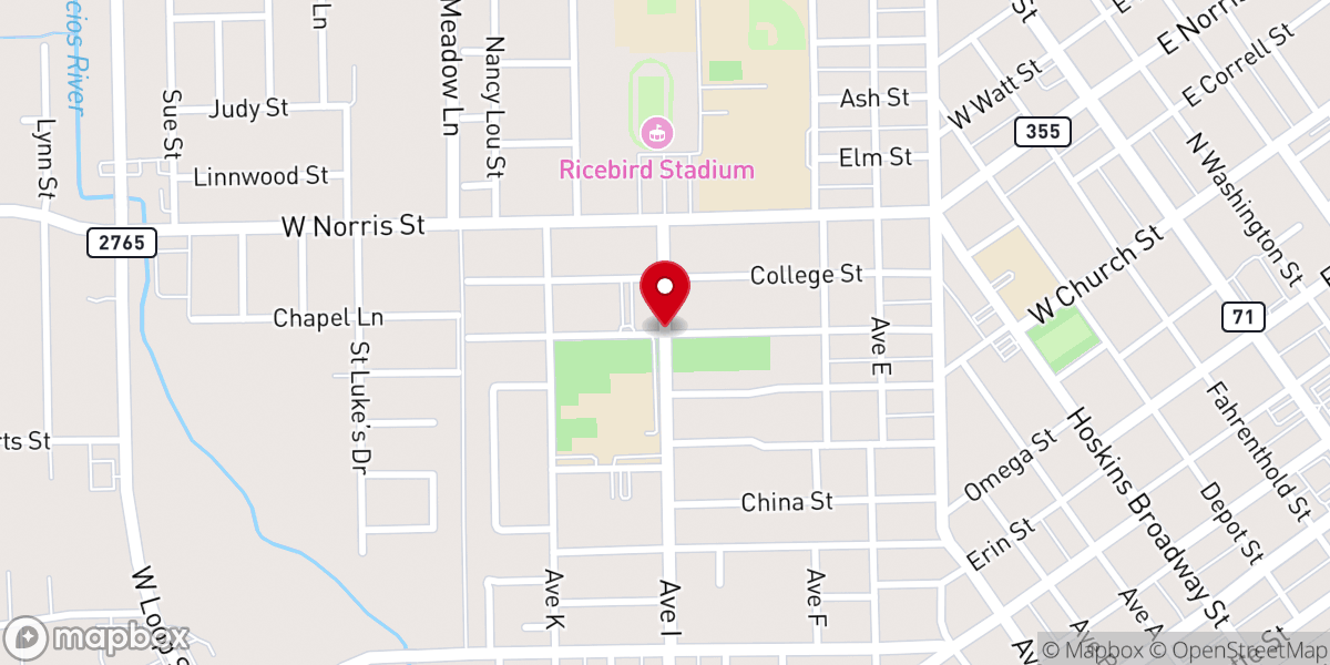 Map showing location of Christ Lutheran Church Recorded