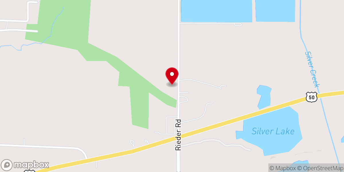 Map showing location of Little Oak Baptist Church