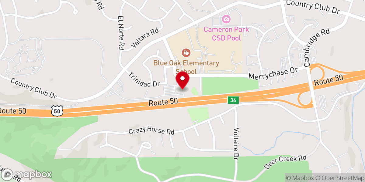 Map showing location of Foothills Church