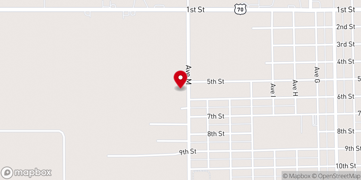 Map showing location of First Baptist Church