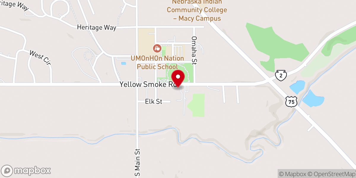 Map showing location of Baptist Church
