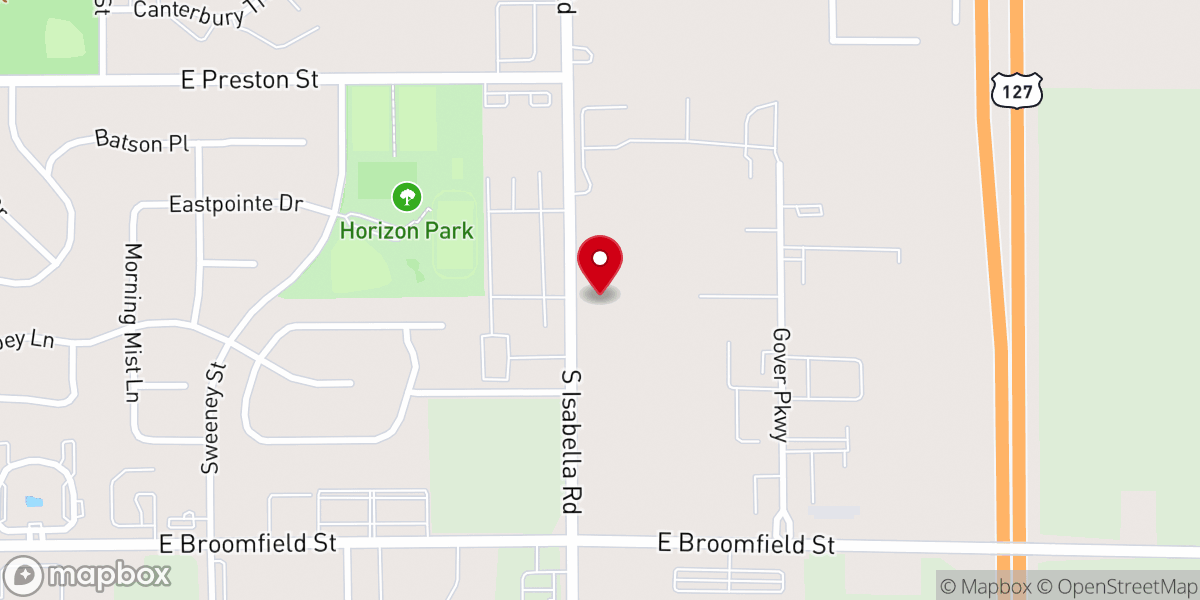 Map showing location of Daisy Hill Crematory