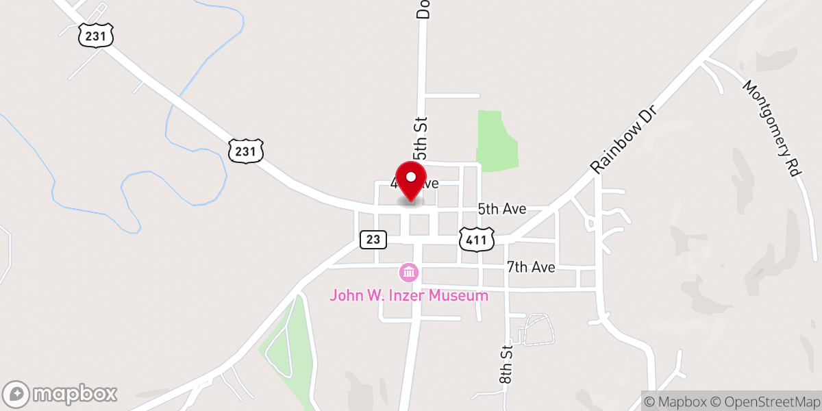 Map showing location of Mercy Seat Ministries Inc