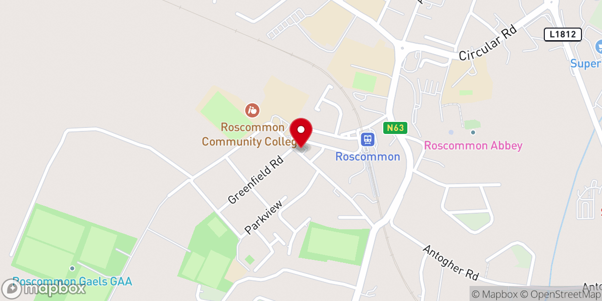 Map showing location of Assembly of God Church