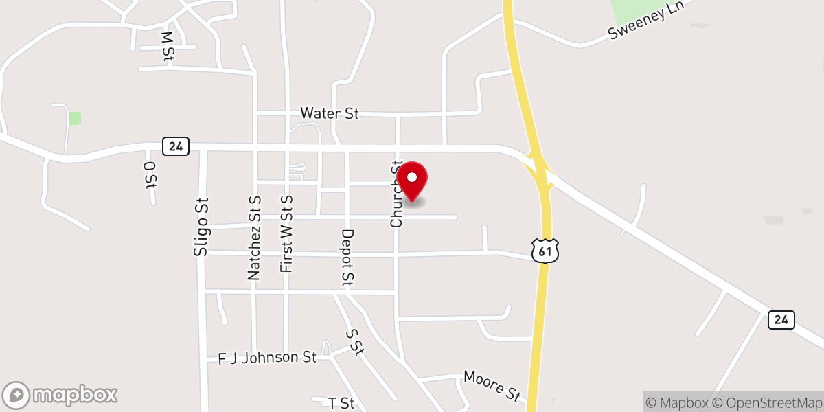 Map showing location of St. Paul’s Episcopal Church