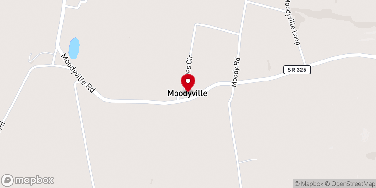 Map showing location of Moodyville Missionary Baptist Church