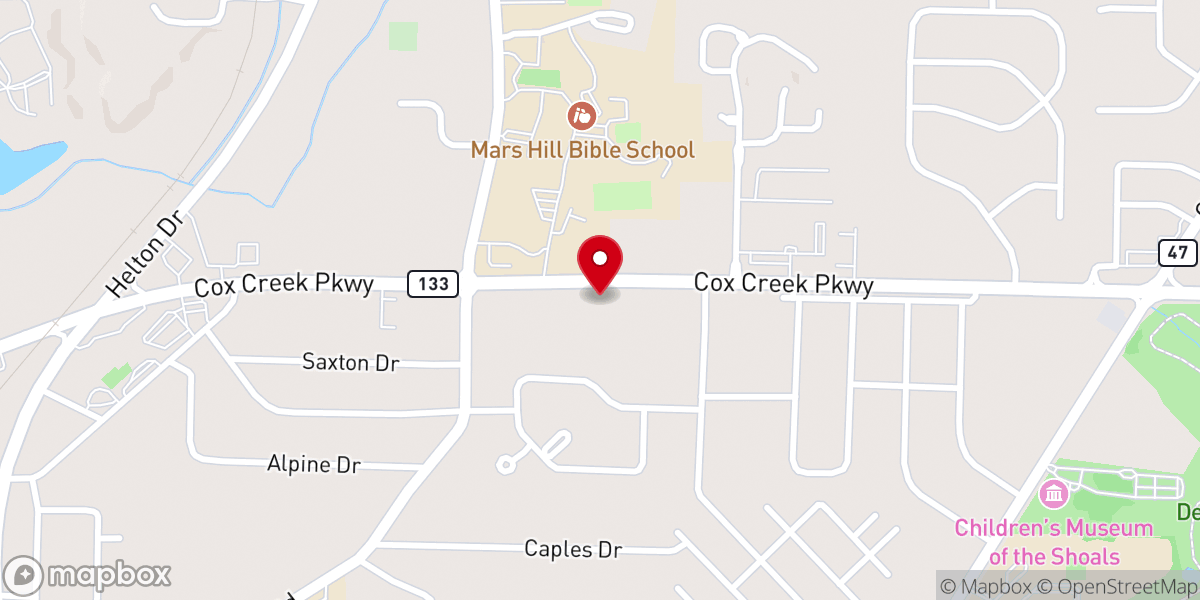 Map showing location of The Church at Parkway