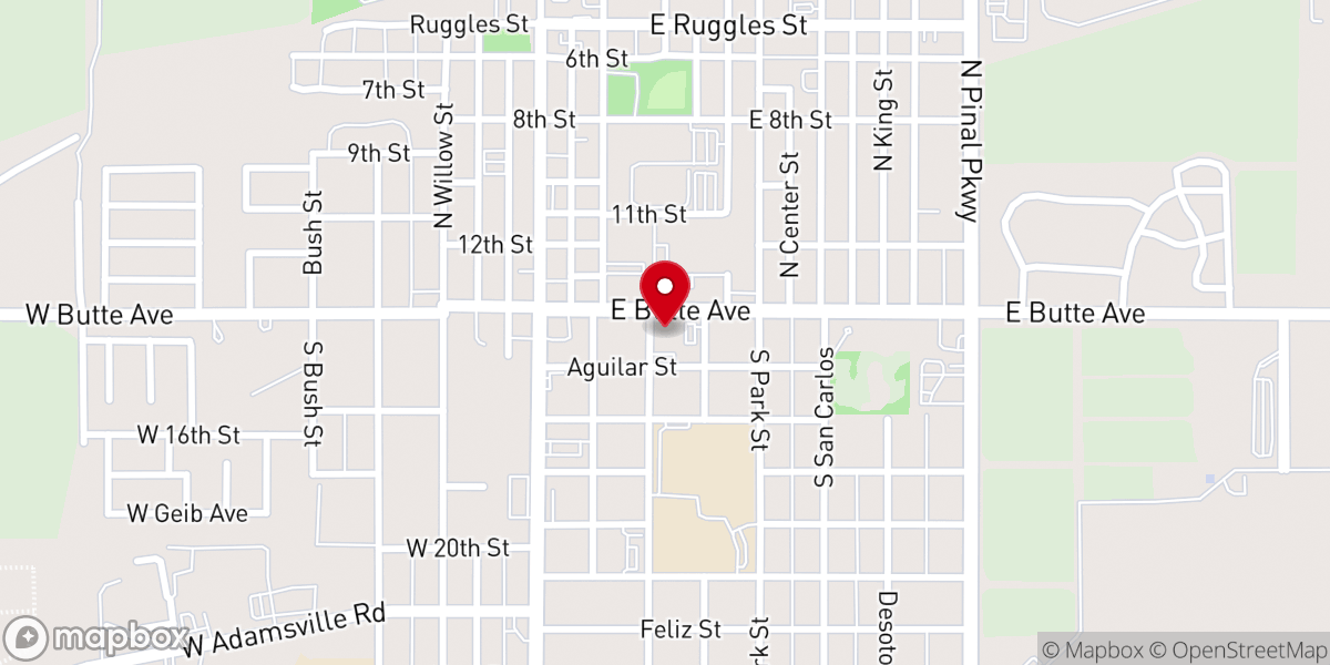 Map showing location of Desert Hope Presbyterian Church