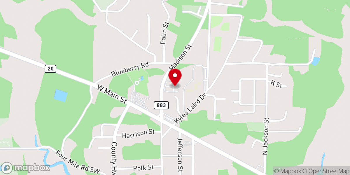 Map showing location of Destiny Worship Center Freeport