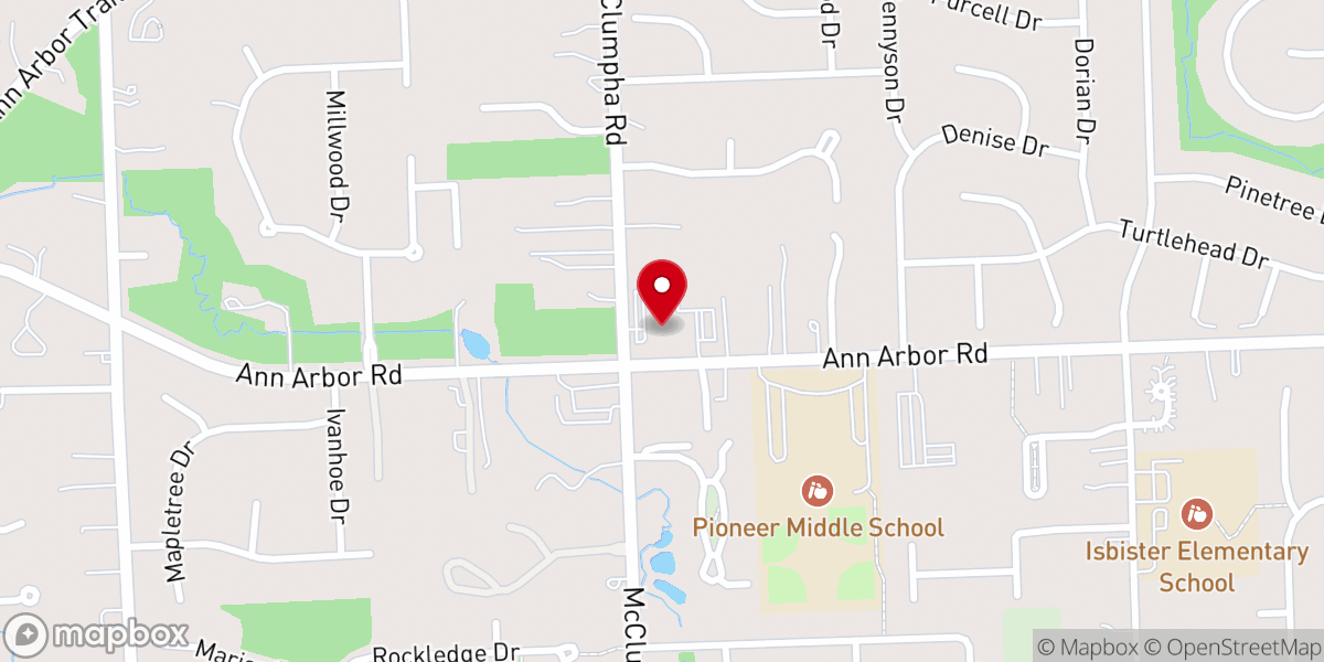 Map showing location of Detroit Church of Christ