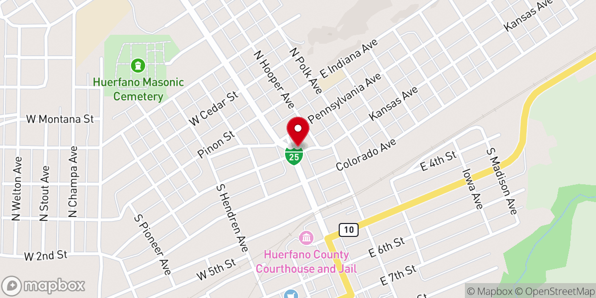 Map showing location of New Hope Ministries of Walsenburg
