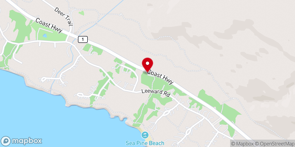Map showing location of Walk-On Beach Coastal Access