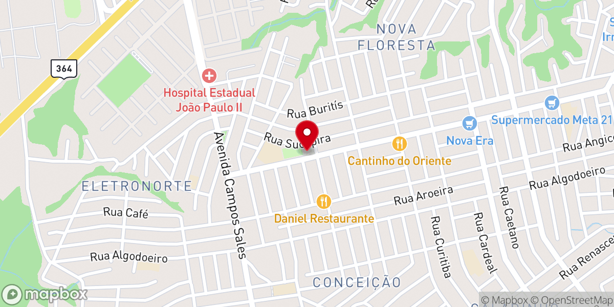 Map showing location of Igreja Evangelica Assembleia de Deus - Regional Sul Congregacão Betesda