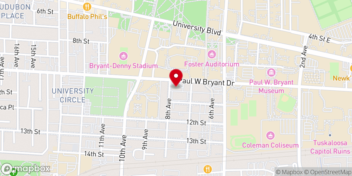Map showing location of Trinity United Methodist Church