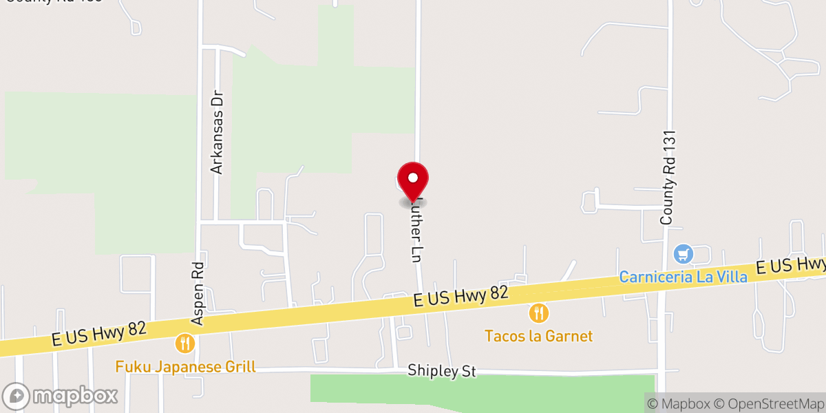 Map showing location of Faith Lutheran Church