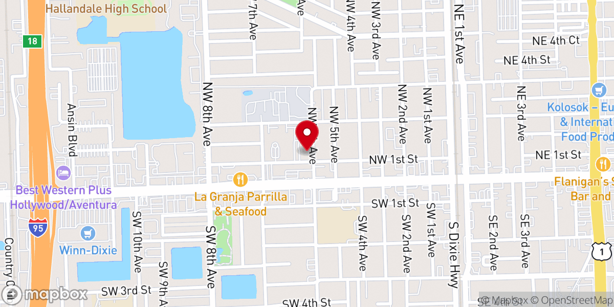 Map showing location of GiÁO XỨ ĐỨC MẸ La Vang - Our Lady Of La Vang Miami