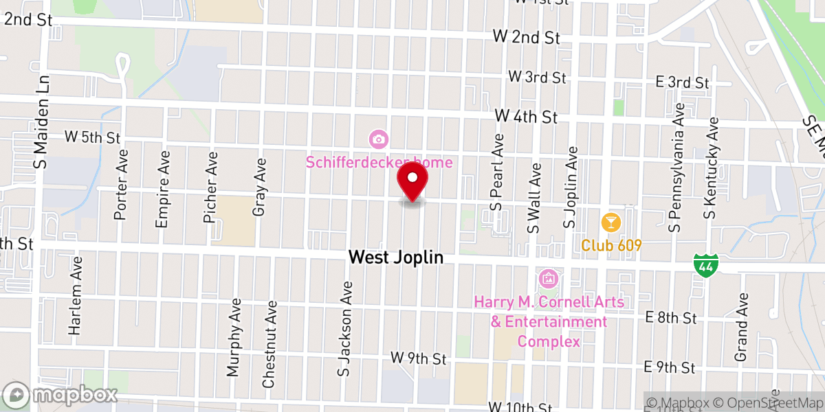Map showing location of New Hope Assembly Church