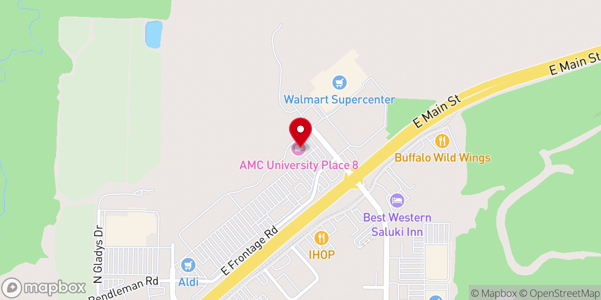 Map showing location of AMC University Place 8