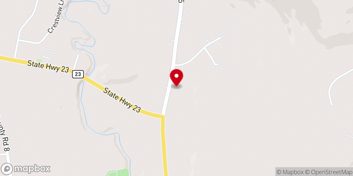 Map showing location of Oneonta Seventh-day Adventist
