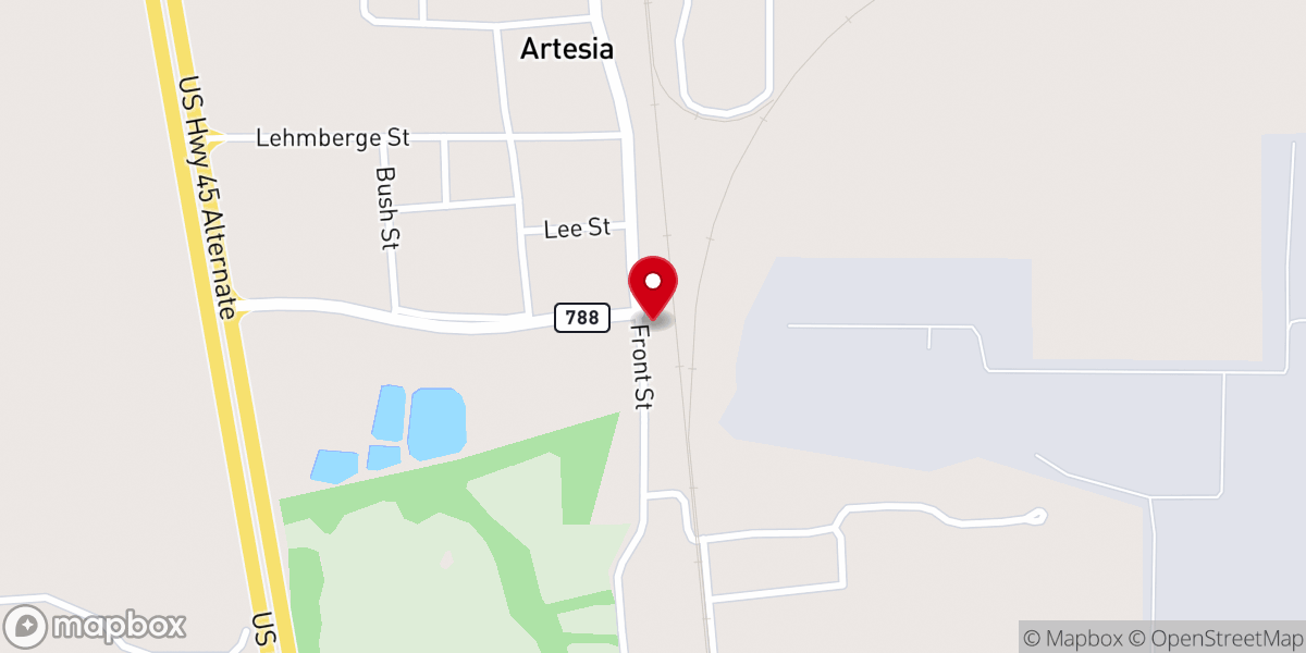 Map showing location of Artesia City Hall