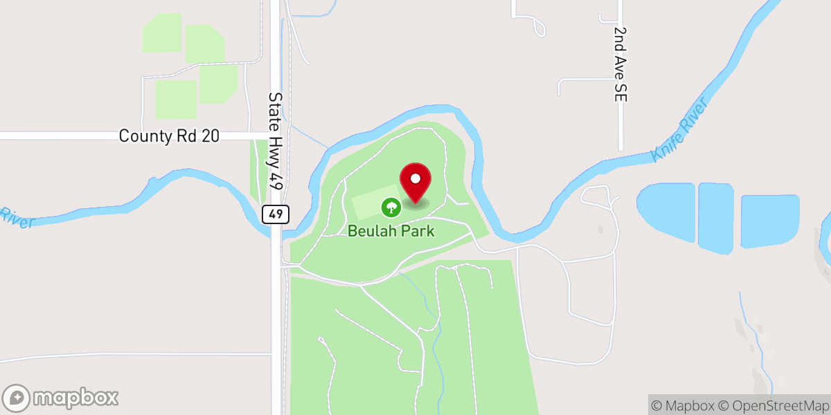 Map showing location of Beulah Park